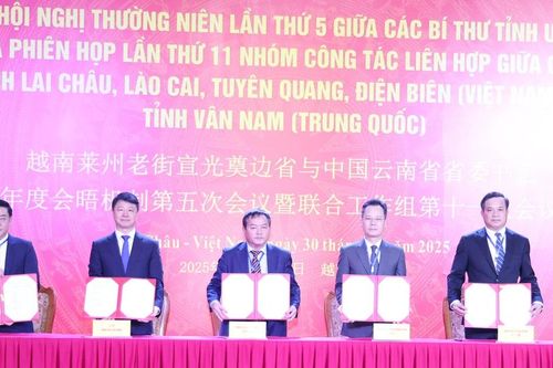 Phiên họp lần thứ 11 Nhóm Công tác liên hợp giữa 4 tỉnh Lai Châu, Lào Cai, Tuyên Quang, Điện Biên (Việt Nam) và tỉnh Vân Nam (Trung Quốc)