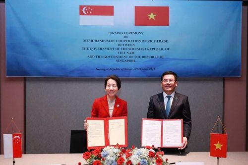 Singapore và Việt Nam ký Bản ghi nhớ hợp tác thương mại gạo