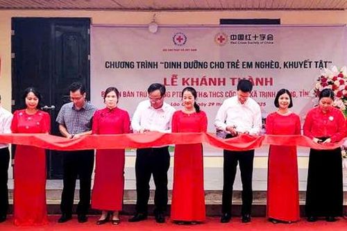 Hội chữ thập đỏ Trung Quốc xây bếp ăn hợp vệ sinh tặng học sinh vùng cao biên giới Trịnh Tường - Lào Cai