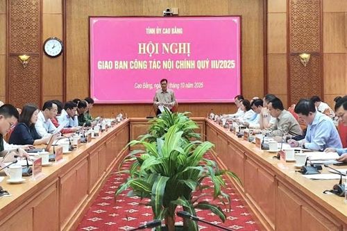 Giao ban công tác nội chính Quý III/2025