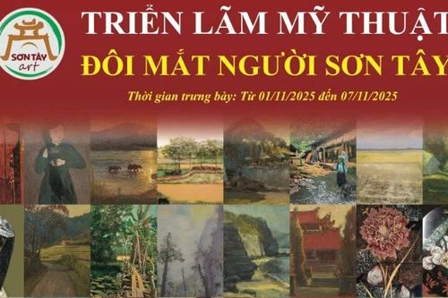 Sắc màu truyền thống và hiện đại hòa nhịp trong Triển lãm 'Đôi mắt người Sơn Tây'