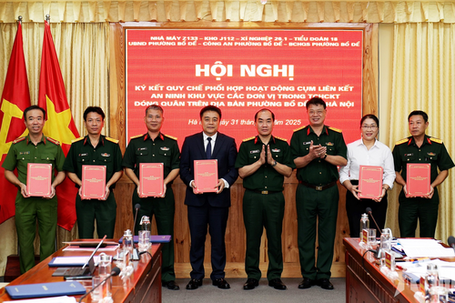 Ký kết quy chế phối hợp hoạt động Cụm liên kết an ninh khu vực các đơn vị của Tổng cục Hậu cần - Kỹ thuật