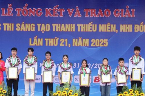 Trao giải cuộc thi sáng tạo thanh thiếu niên, nhi đồng tỉnh Bắc Ninh