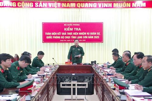 Bộ Quốc phòng kiểm tra toàn diện công tác quân sự, quốc phòng tại Lạng Sơn