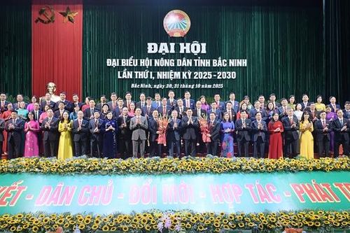 Đại hội Đại biểu Hội Nông dân tỉnh Bắc Ninh lần thứ I, nhiệm kỳ 2025-2030 thành công tốt đẹp