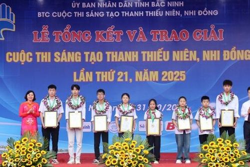 33 mô hình, sản phẩm đạt giải Cuộc thi Sáng tạo thanh thiếu niên, nhi đồng tỉnh Bắc Ninh lần thứ 21