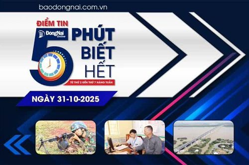 Điểm tin '5 phút biết hết' sáng 31-10: Đồng Nai tiếp tục tăng điểm trong thực hiện Bộ chỉ số 766
