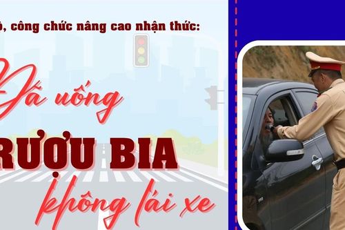 Cán bộ, công chức nâng cao nhận thức: 'Đã uống rượu bia, không lái xe'
