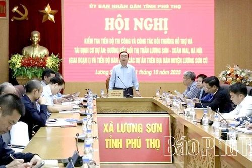 Phó Chủ tịch UBND tỉnh Quách Tất Liêm kiểm tra tiến độ Dự án đường kết nối thị trấn Lương Sơn - Xuân Mai