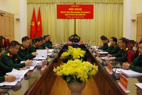 Bộ Tư lệnh Quân khu 1 tổ chức hội nghị tổng kết nghị định số 76/2016/NĐ-CP