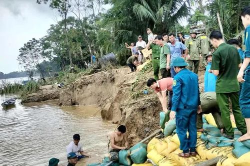 Đà Nẵng dồn lực ứng cứu bờ sông Thu Bồn