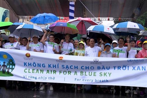 Hà Nội lan tỏa thông điệp 'Không khí sạch cho bầu trời xanh'