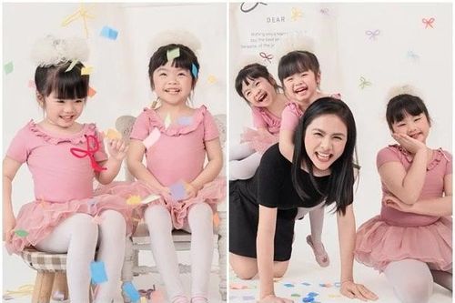 Cặp song sinh nhà diễn viên Vân Trang đón sinh nhật
