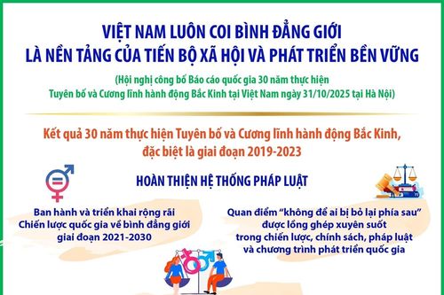 Việt Nam luôn coi bình đẳng giới là nền tảng của tiến bộ xã hội và phát triển bền vững