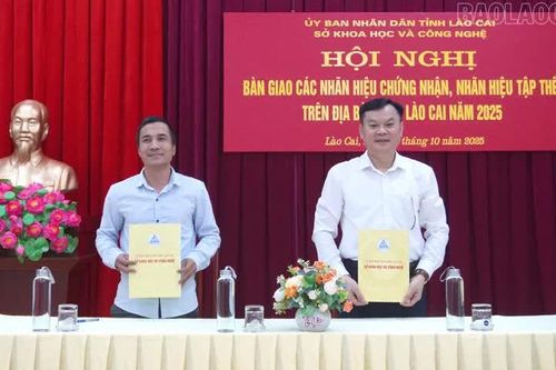 Lào Cai bàn giao 50 nhãn hiệu chứng nhận, nhãn hiệu tập thể cho các đơn vị, địa phương quản lý