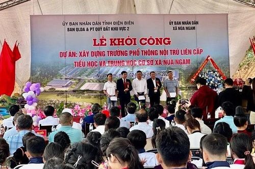 Ba gia đình hiến đất xây dựng Trường liên cấp ở xã biên giới Núa Ngam
