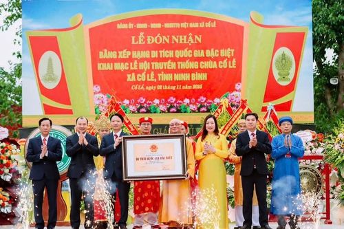 Chùa Cổ Lễ đón nhận Bằng xếp hạng Di tích Quốc gia đặc biệt