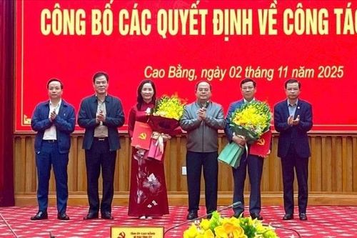 Công bố quyết định bổ nhiệm lãnh đạo tỉnh Cao Bằng