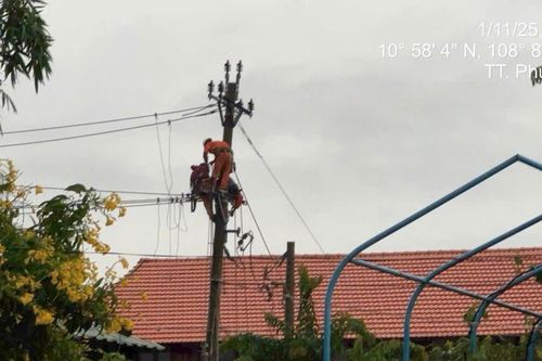 Lâm Đồng khôi phục cấp điện toàn bộ khu vực bị ngập lụt
