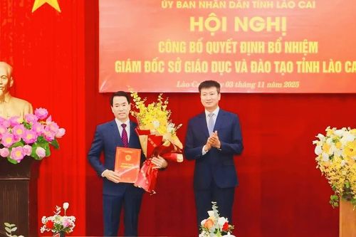Ông Luyện Hữu Chung được bổ nhiệm làm Giám đốc Sở GD&ĐT tỉnh Lào Cai
