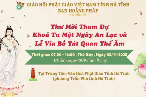 Hà Tĩnh: Khóa tu 1 ngày tại Trung tâm Văn hóa Phật giáo