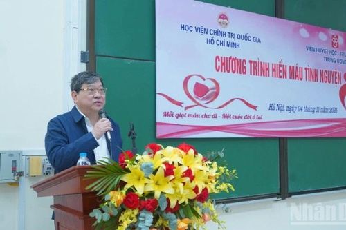 Lan tỏa nghĩa cử hiến máu tình nguyện trong Học viện Chính trị quốc gia Hồ Chí Minh