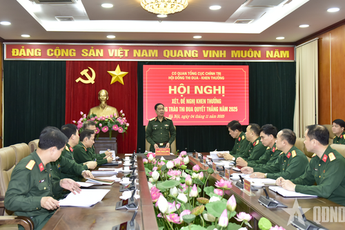 Hội đồng Thi đua - Khen thưởng Cơ quan Tổng cục Chính trị thông qua đề xuất khen thưởng năm 2025