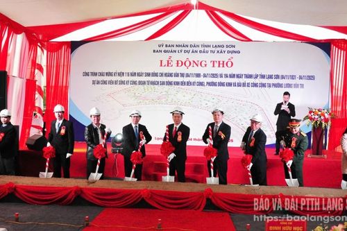 Động thổ dự án Công viên Bờ sông Kỳ Cùng và bãi đỗ xe công cộng