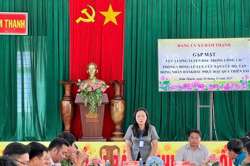 Hàm Thạnh biểu dương lực lượng tuyến đầu trong phòng chống thiên tai