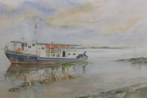 Ký ức biển trong từng nét cọ