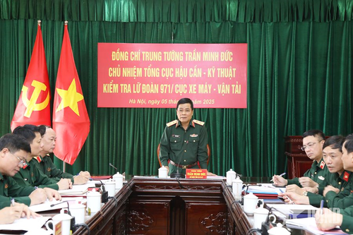 Chủ nhiệm Tổng cục Hậu cần-Kỹ thuật kiểm tra Lữ đoàn 971, Cục Xe máy-Vận tải