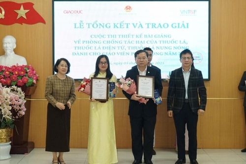 Trao giải cuộc thi thiết kế bài giảng về phòng, chống tác hại của thuốc lá