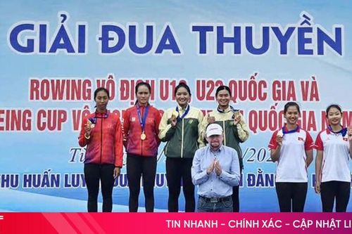 VĐV Hà Tĩnh giành 5 huy chương tại Giải Đua thuyền Rowing U19 và U23 quốc gia