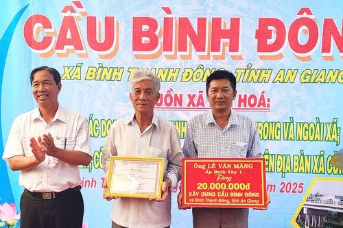 Xã Bình Thạnh Đông khởi công xây dựng cầu giao thông