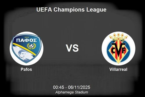 Nhận định Pafos vs Villarreal - UEFA Champions League