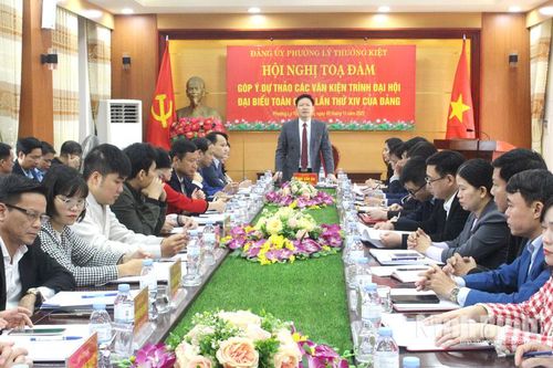 Phường Lý Thường Kiệt Tọa đàm góp ý Dự thảo các văn kiện trình Đại hội đại biểu toàn quốc lần thứ XIV của Đảng