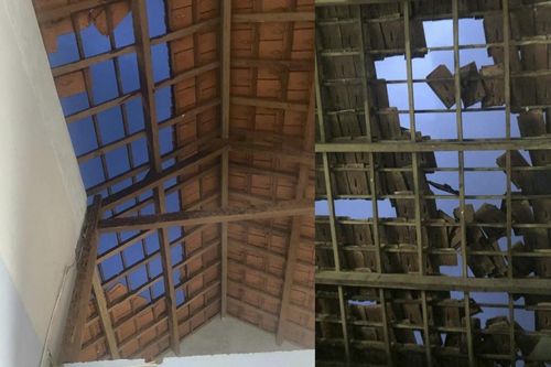 Quảng Ngãi: Lốc xoáy xuất hiện khi bão số 13 đổ bộ
