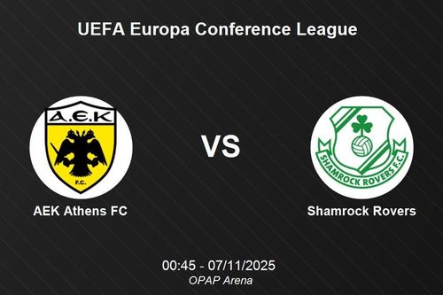 Nhận định AEK Athens FC vs Shamrock Rovers - UEFA Europa Conference League