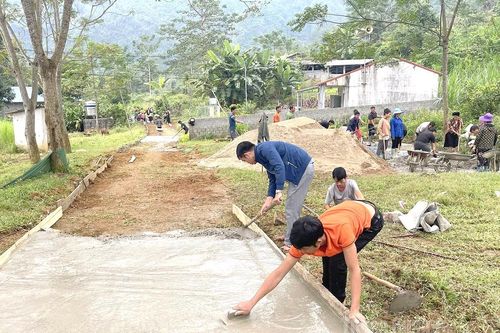 Xã Thuận Hòa khởi công công trình chào mừng Đại hội đại biểu MTTQ Việt Nam tỉnh Tuyên Quang