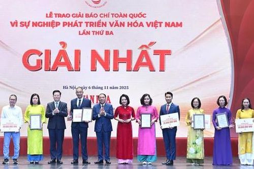 Trao 98 giải thưởng tại Giải Báo chí toàn quốc 'Vì sự nghiệp phát triển Văn hóa Việt Nam'