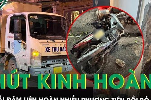 Nhân chứng kể phút ô tô tải đâm vỡ tường nhà dân, tông liên hoàn nhiều phương tiện rồi bỏ chạy ở Hà Nội