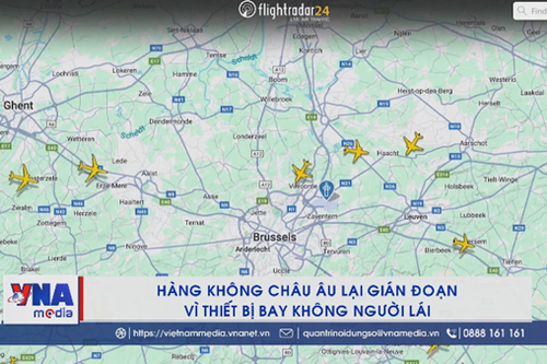 Hàng không châu Âu lại gián đoạn vì thiết bị bay không người lái