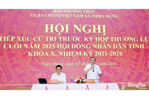 Đại biểu HĐND tỉnh tiếp xúc cử tri xã Thiện Hưng