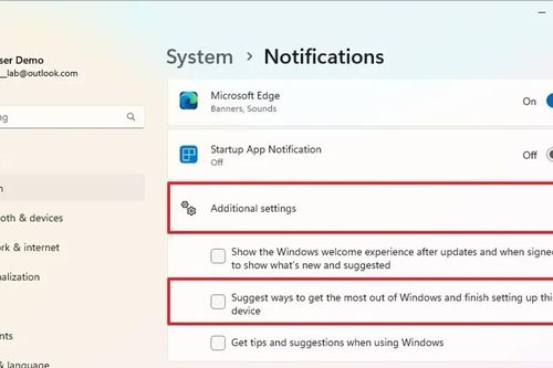 Tắt thông báo 'hoàn tất thiết lập thiết bị' trên Windows 11