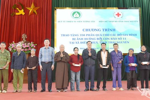 350 hộ dân ở xã Điềm Thụy được hỗ trợ khắc phục hậu quả thiên tai