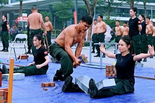 Mãn nhãn màn biểu diễn khí công, võ thuật của CSCĐ Công an Ninh Bình