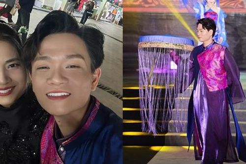 'Cha đẻ' ca khúc 'Bắc Bling' do Hòa Minzy thể hiện run khi biểu diễn áo dài của NTK Quyên Nguyễn