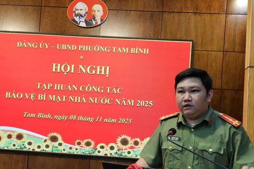 Phường Tam Bình, TP Hồ Chí Minh tập huấn công tác bảo vệ bí mật Nhà nước