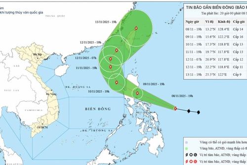 Bão Fung-Wong tăng cấp, sắp tiến vào Biển Đông