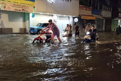 Triều cường cùng mưa lớn gây ngập sâu nhiều khu vực tỉnh Vĩnh Long